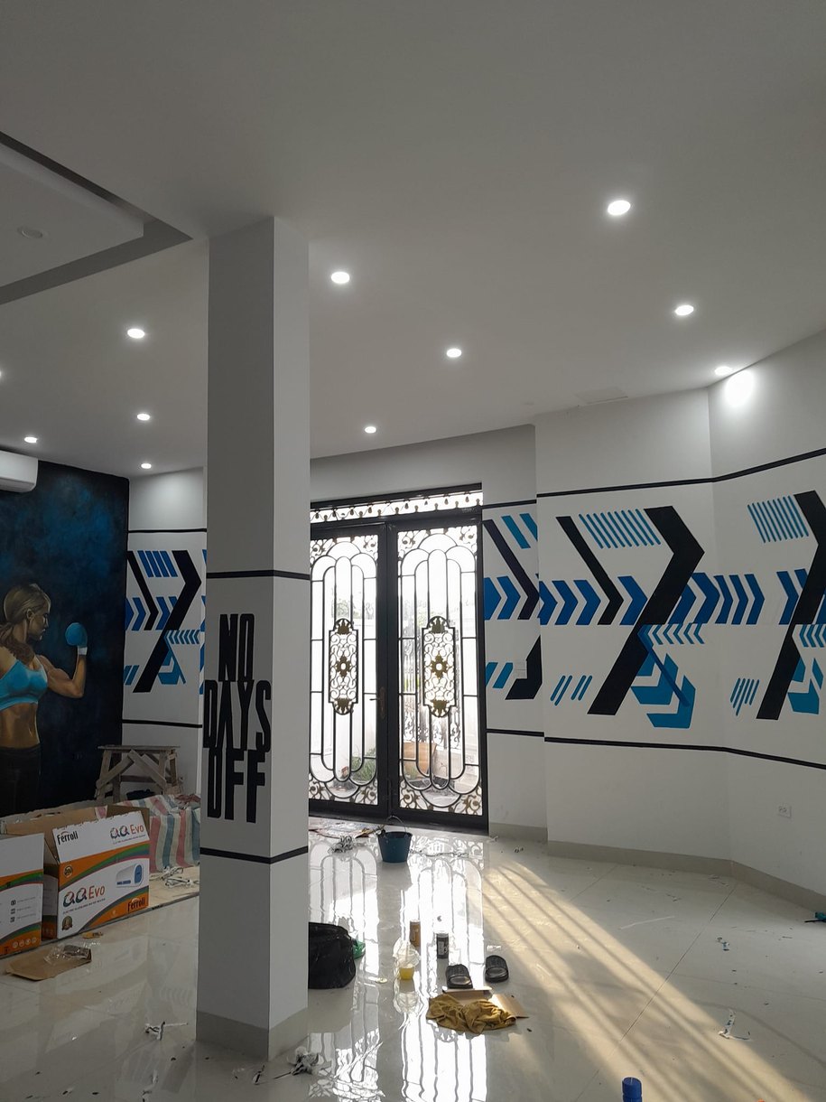 Một số mẫu tranh tường phòng Gym