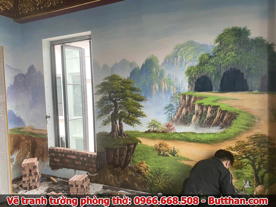 Những chủ đề tranh tường phù hợp với phòng thờ